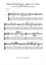Johann Krieger - Minuet in A minor (Transposed in B minor)